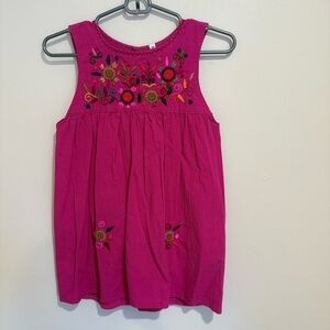 Girls Embroidered Cotton Sleveless Pink size 10